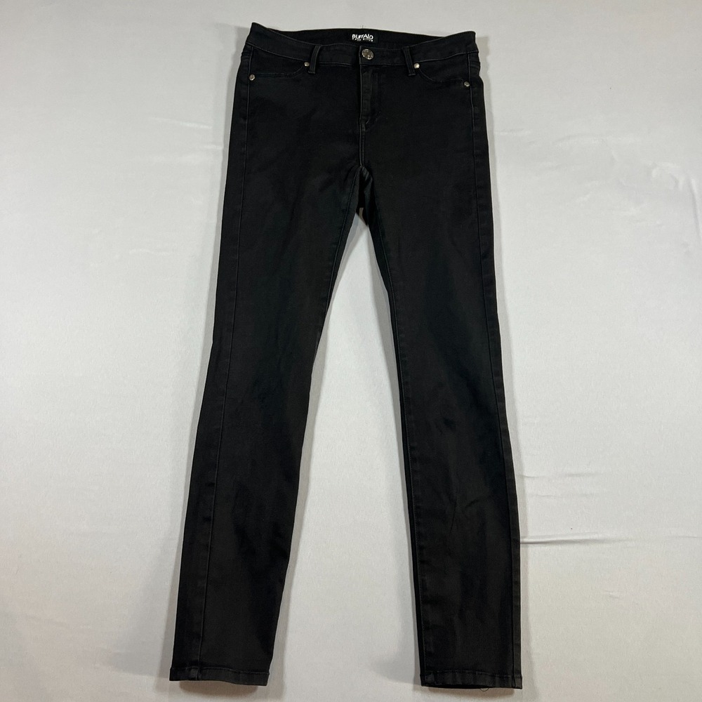 Buffalo David Bitton Skinny Jeans Women 6x28 Black Denim Cotton Stretch Mid Rise